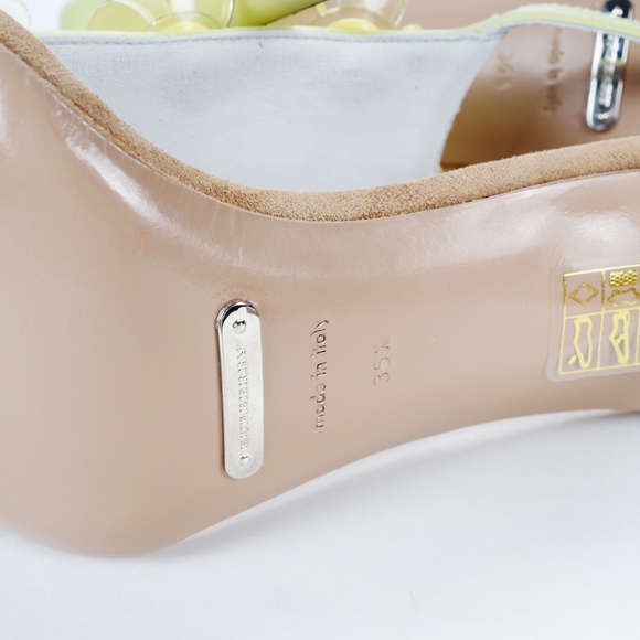 Burberry Lime Floral Sandals Size 5.5 - Picture 5 of 9